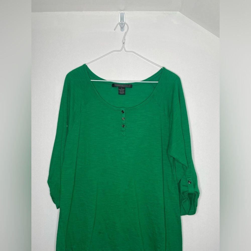 Green long sleeve shirt. 89TH & MADISON